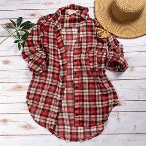 Sheer Plaid Shirt